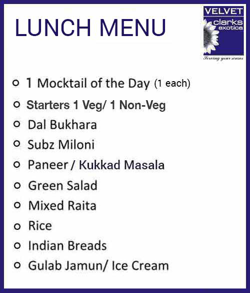 clarks lunch menu